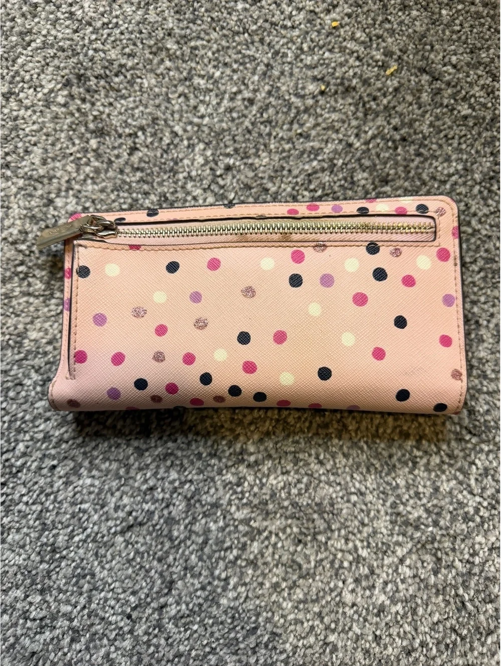 Kate Spade New York Pink Polka Dot Leather Wallet